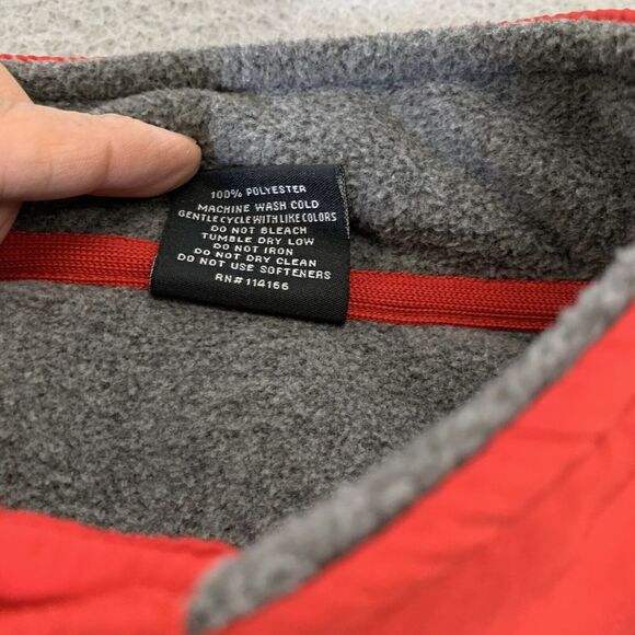 Ohio State Buckeyes Fleece Sweater Mens Medium Pockets Colosseum Gray Red NCAA - Picture 5 of 13